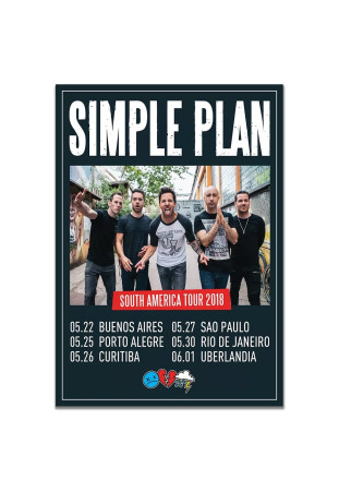 Simple Plan - South America Tour 2018 [Pôster]